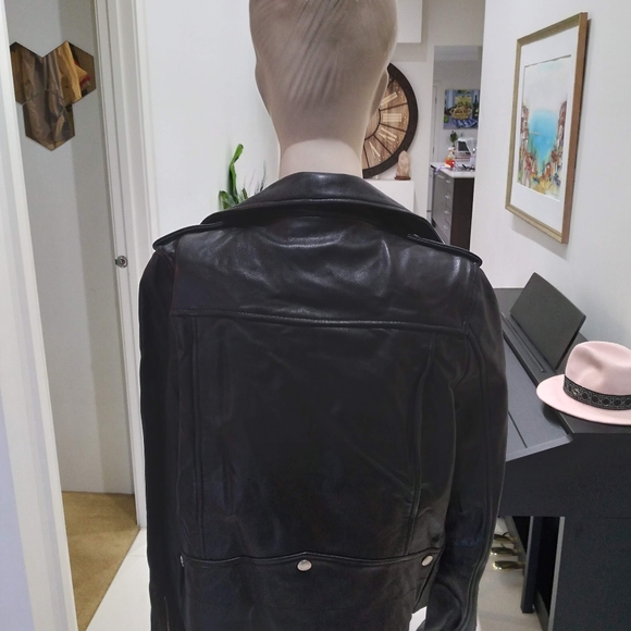 Saint Laurent Leather Biker Jacket Size 38 - Picture 7 of 12